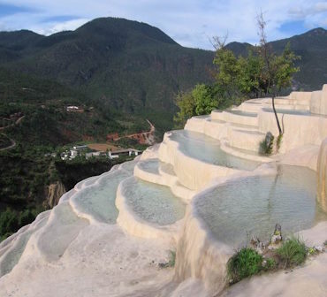 Limestone terraces